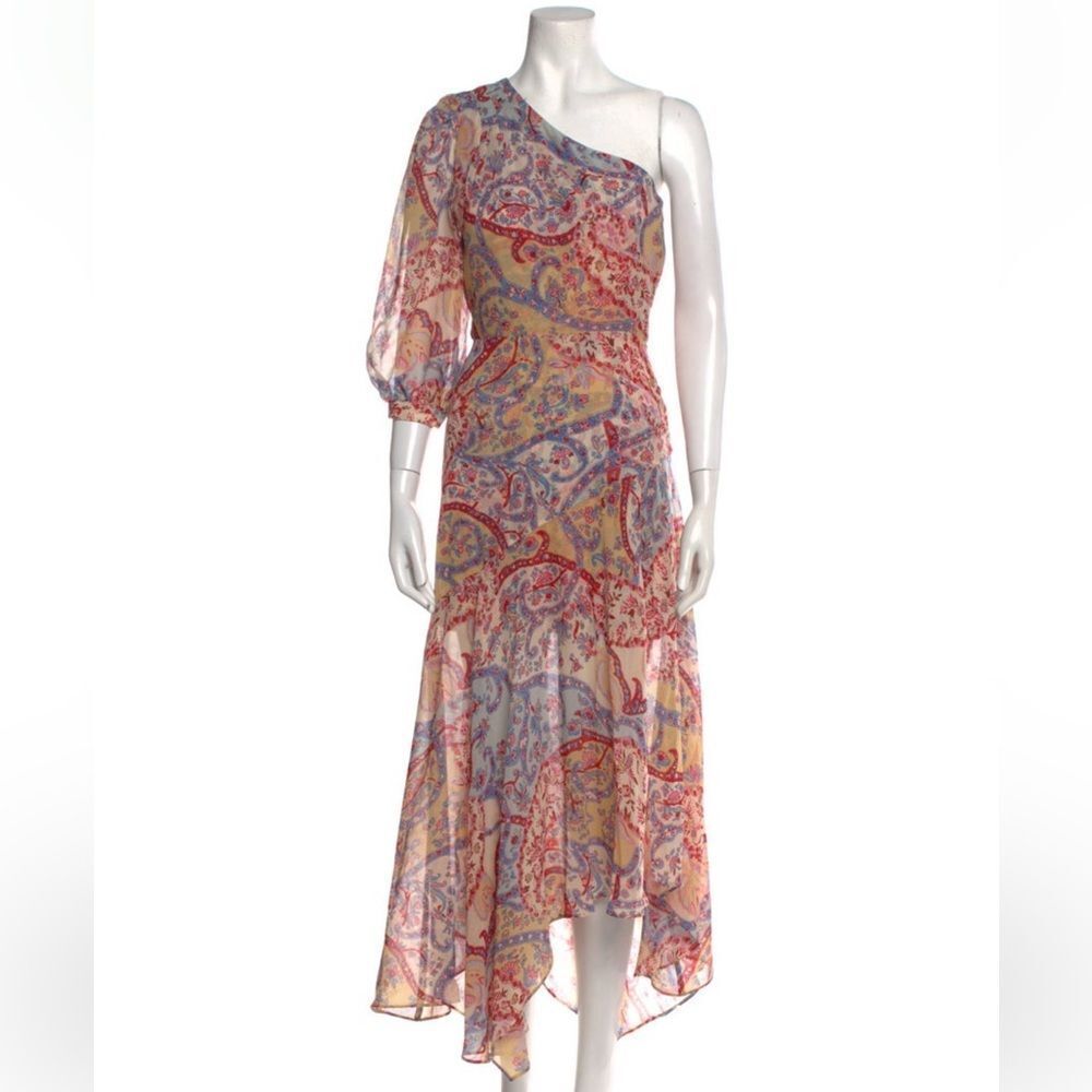 Veronica Beard Silk One Shoulder Dress